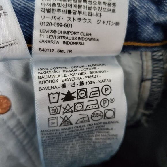 Levi's Wedgie Short denim blue distressed button fly premium - Picture 8 of 8